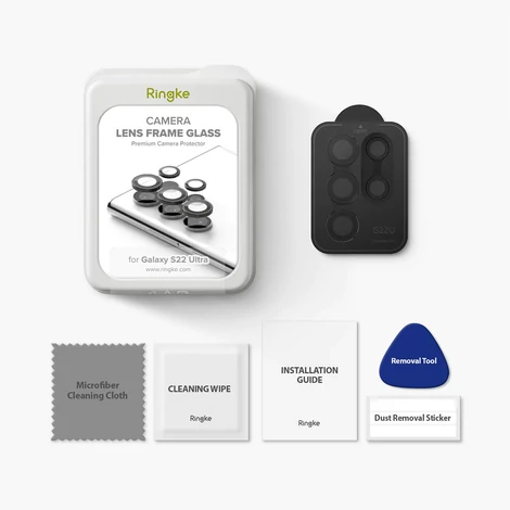 Ringke kamera objektív keret üveg üveg Samsung Galaxy S22 Ultra fekete