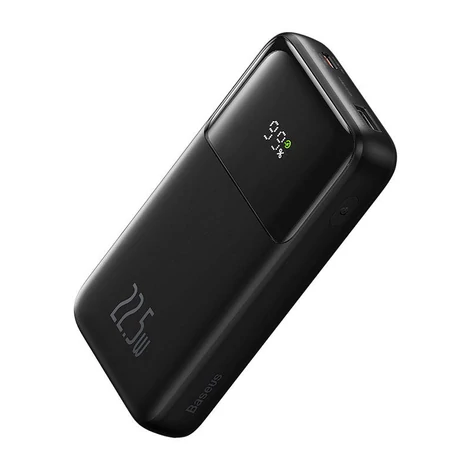 Baseus Comet Powerbank USB-ről USB-C kábelre, 10000mAh, 22.5W (fekete)
