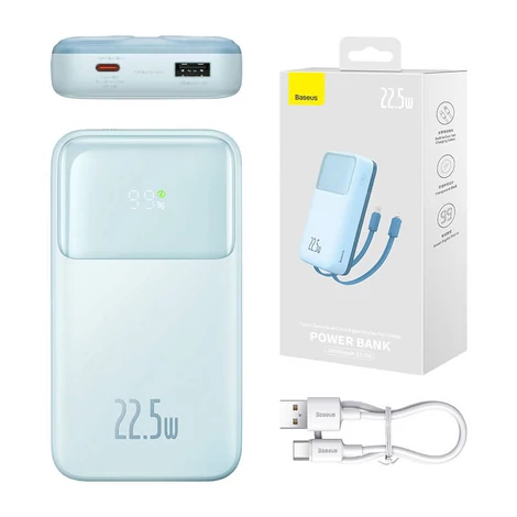 Baseus Powerbank Comet 20000mAh, USB do USB-C, 22.5W (kék)