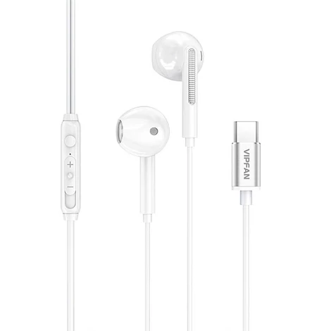Vipfan M11 Vezetékes fülhallgató Type-C (fehér)