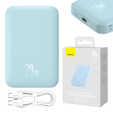 Baseus Powerbank  Magnetic Mini 6000mAh 20W (kék)