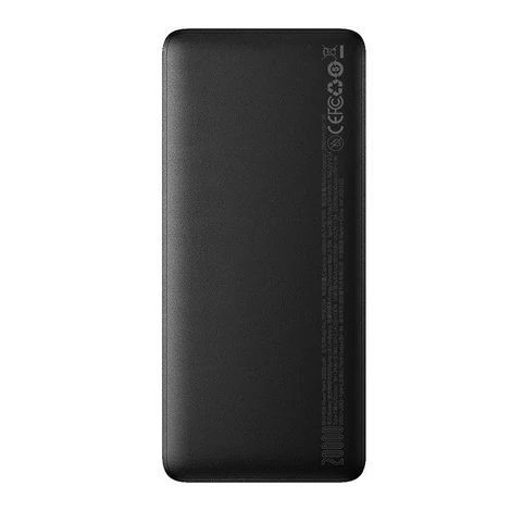 Baseus Bipow Powerbank, 20000mAh, 2x USB, USB-C, 25W (fekete)
