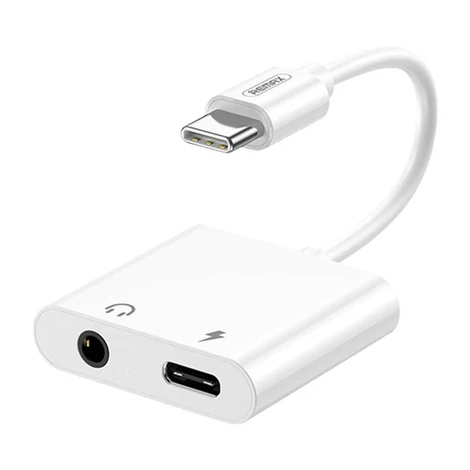 Remax Adapter USB-C USB-C-re, AUX 3,5 mm, RL-LA11 (fehér)