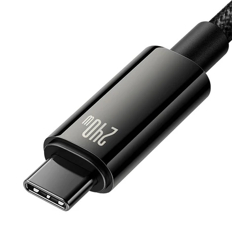 Baseus Tungsten Gold USB-C USB-C kábel 240W 2m (fekete)