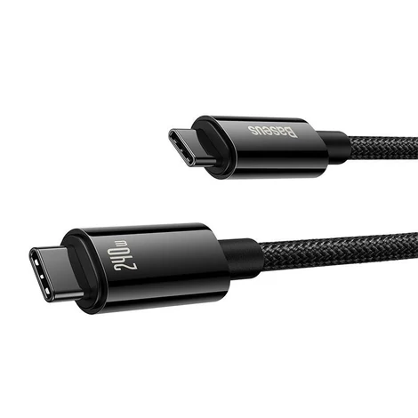 Baseus Tungsten Gold USB-C USB-C kábel 240W 2m (fekete)
