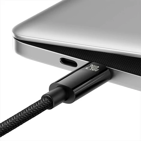 Baseus Tungsten Gold USB-C USB-C kábel 240W 2m (fekete)