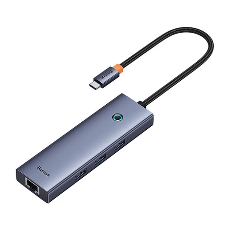 Baseus UltraJoy Hub 6in1,6-Port ( USB-C to 1xHDMI4K@30Hz + 3xUSB 3.0 + 1xPD +RJ45)