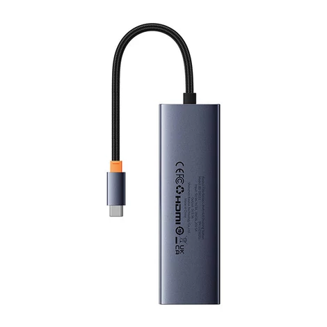 Baseus UltraJoy Hub 6in1,6-Port ( USB-C to 1xHDMI4K@30Hz + 3xUSB 3.0 + 1xPD +RJ45)
