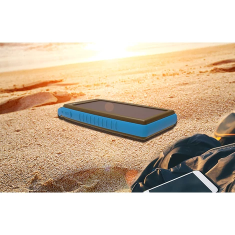 BigBlue BET111 Vízálló hordozható napelemes töltő Power Bank 15000mAh - Kék
