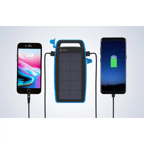BigBlue BET111 Vízálló hordozható napelemes töltő Power Bank 15000mAh - Kék