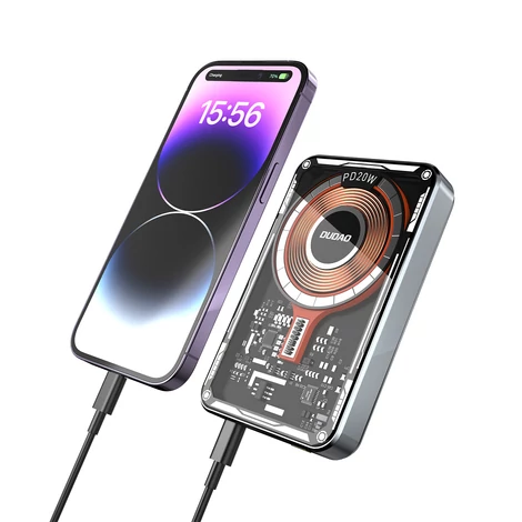 Dudao TGK1 Power Bank vezeték nélküli töltő 15W 10000mAh Fekete (TGK1-Black)