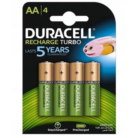 Elem NiMH Duracell 2500mAh LR6/AA 4 db