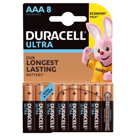 Duracell Alkáli elem Ultra Power LR03 /AAA 8 db