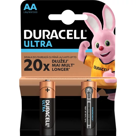 Duracell Ultra AA MX1500 ceruza (LR6) alkáli elem bl/2