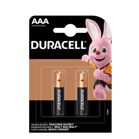 Duracell Basic AAA MN2400 LR03 mikró elem BL/2