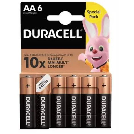 Duracell Basic AA MN1500 ceruza (LR6) alkáli elem bl/6 (6db)