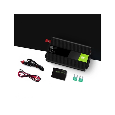 Green Cell Autós Teljesítmény Inverter 24V-ról 230V-ra feszültségátalakító (feszültség növelő) 500W/1000W