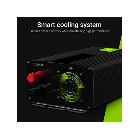 Green Cell Autós Teljesítmény Inverter 24V-ról 230V-ra feszültségátalakító (feszültség növelő) 500W/1000W