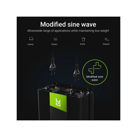 Green Cell Autós Inverter 12V-ról 220V-ra feszültségátalakító (feszültség növelő) 3000W/6000W