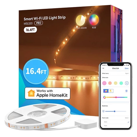 Okos Wi-FI LED szalag RGBWW Meross MSL320 (5 méteres), HomeKit