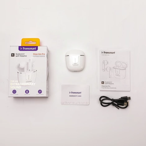 Tronsmart Onyx Ace Pro TWS Bluetooth 5.2 vezeték nélküli fülhallgató, fehér