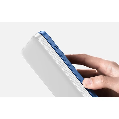 Baseus mágneses powerbank, 10000mAh, 20W, Overseas Edition, fehér + USB  - USB Type C kábel (PPCX010202)