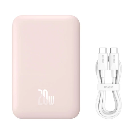 Baseus Magnetic Powerbank 6000mAh 20W (rózsaszín)