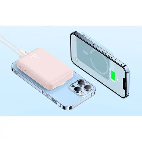 Baseus Magnetic Powerbank 6000mAh 20W (rózsaszín)