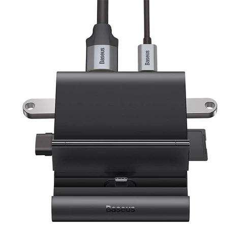 Baseus Mate Docking Pro állomás, okostelefonokhoz, HUB USB-C, PD, 100W (fekete)