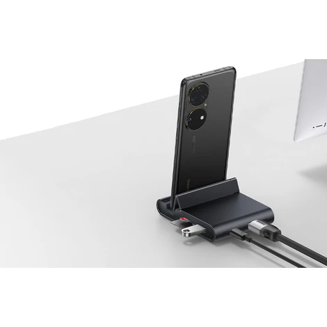 Baseus Mate Docking Pro állomás, okostelefonokhoz, HUB USB-C, PD, 100W (fekete)