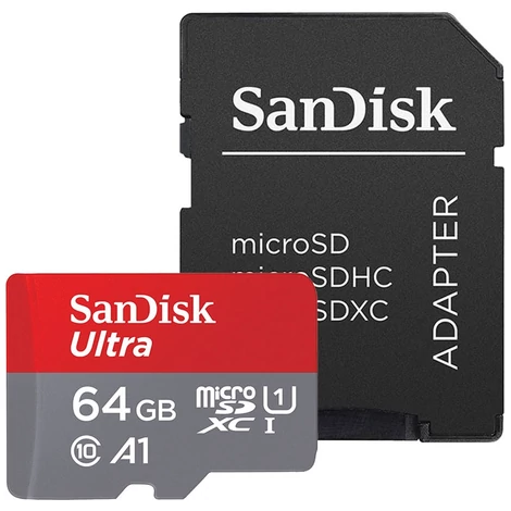 SanDisk microSDXC Ultra 64GB memóriakártya + adapter SDSQUAR-064G-GN6MA / 173448
