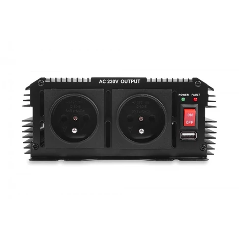 VoltPolska Autós Inverter feszültségátalakító 12V-ról 220V-ra (feszültség növelő) 1000W/2000W