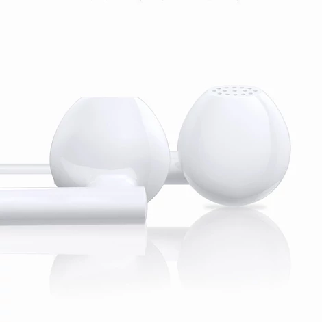 WK Design USB Type C csatlakozóval rendelkező vezetékes fülhallgató, távirányítóval, fehér (YA01)