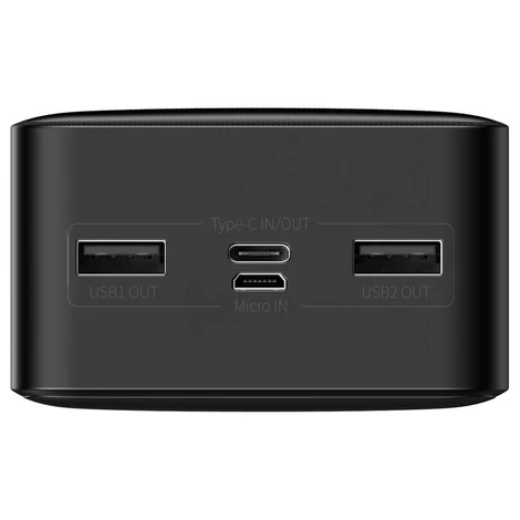 Powerbank Baseus Bipow 30000mAh, 2xUSB, USB-C, 15W (fekete)
