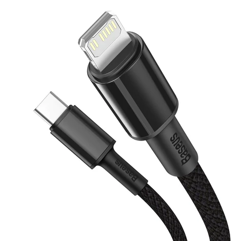 Baseus fonott kábel USB-C to Lightning PD 20W 1m (fekete)