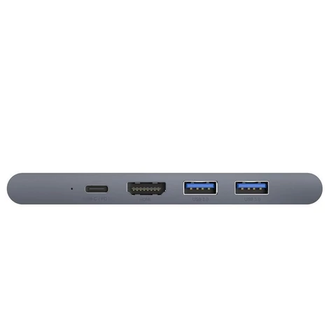 Baseus Enjoyment 7in1 Dual Type-C to HDMI + USB 3.0 + LAN + SD + MicroSD + USB C PD Dokkoló HUB Szürke (CAHUB-L0G)
