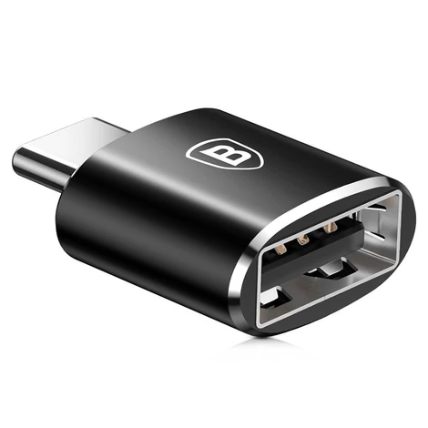 Baseus USB-A anya - USB-C apa átalakító adapter OTG fekete (CATOTG-01)