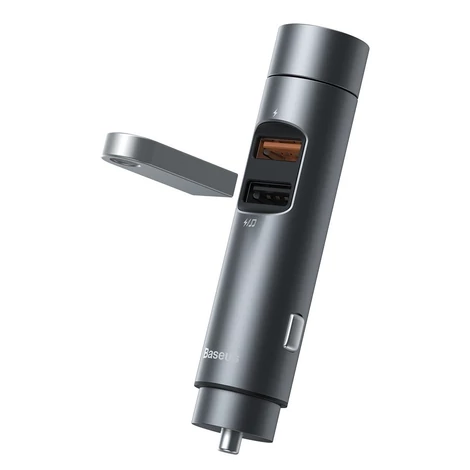 Baseus Energy Column Bluetooth FM Transmitter Transzmitter MP3 Autós töltő 2x USB QC3.0 2.0 18W