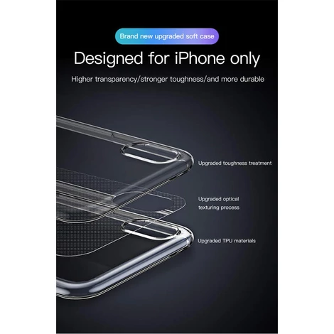 Baseus iPhone Xr Simplicity szilikon védőtok tok Átlátszó (ARAPIPH61-B02)