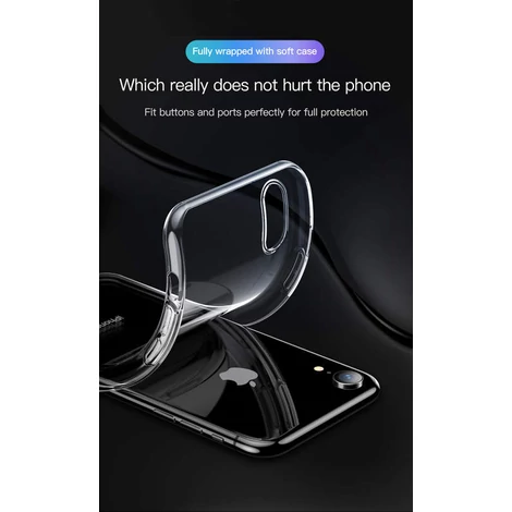 Baseus iPhone Xr Simplicity szilikon védőtok tok Átlátszó (ARAPIPH61-B02)