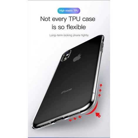 Baseus iPhone Xr Simplicity szilikon védőtok tok Átlátszó (ARAPIPH61-B02)