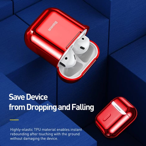 Baseus Airpods tok 2/1 Shining piros (ARAPPOD-A09)