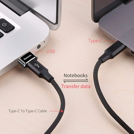 Baseus USB-C anya - USB-A átalakító adapter fekete (CAAOTG-01)