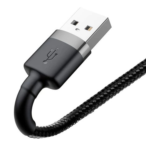 Baseus Lightning Cafule iPhone Adat- és töltőkábel 1.5A 2m Szürke + Fekete (CALKLF-CG1)