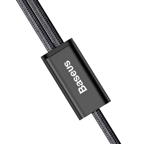 Baseus 2 az 1-ben Micro USB és Lightning 3A kábel 1,2 m - Fekete (CAML-SU01)