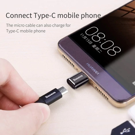 Baseus Micro USB - USB-C átalakító adapter (CAMOTG-01)