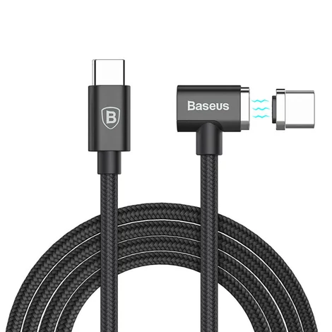 Baseus Magnet Mágneses Type-C USB C MacBook Kábel 4.3A 1.5m Fekete (CATBL-01)