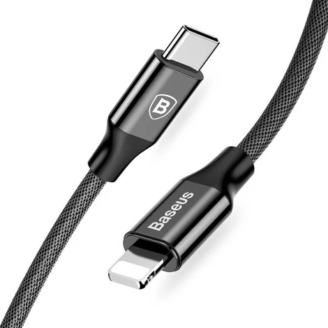 Baseus Yiven series Type-C USB C - Lightning Adat- és töltőkábel 18W 2m Fekete (CATLYW-B01)