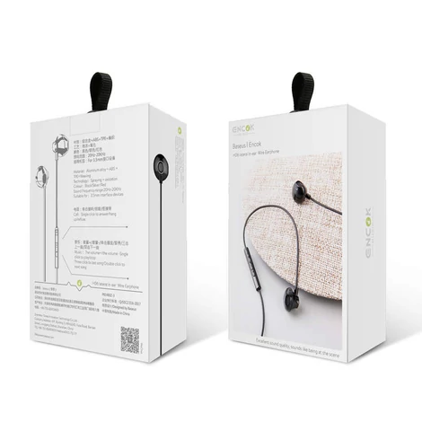 Baseus Encok H06 fülhallgató lateral-in-ear, mini jack, vezetékes, fekete (NGH06-01)
