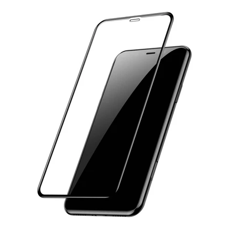 Baseus iPhone 11 0.3mm Edzett üveg kijelzővédő üveg (2db) Fekete kerettel (SGAPIPH61S-KC01)